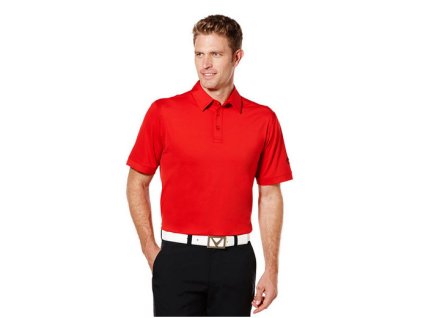 Callaway Poly Polo pánské červená salsa