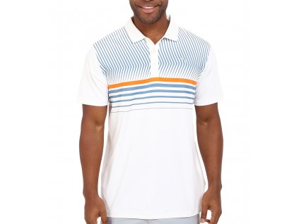 Puma Surface Stripe pánské golfové tričko bílé