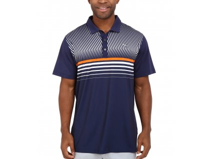 Puma Surface Stripe pánské golfové tričko tmavomodré