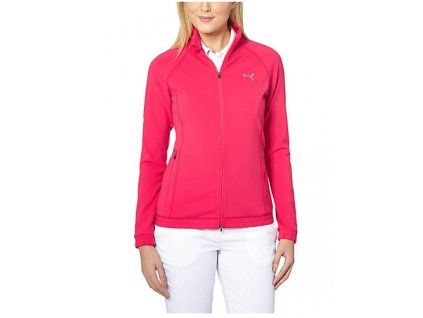 Puma Track Jacket dámská golfová mikina růžová
