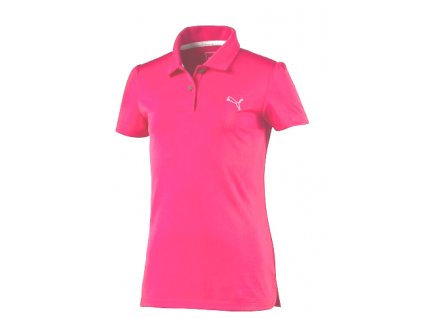 Puma Junior Pounce Polo - juniorské tričko dívčí růžové