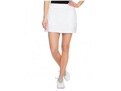 Puma Solid Knit juniorská golfová sukně bílá