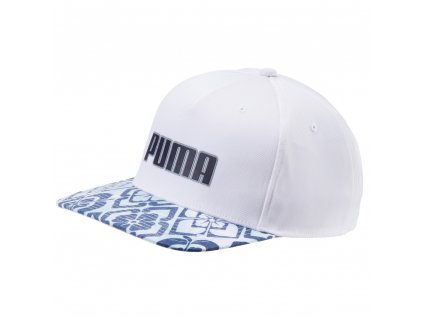 Puma Go Time Flex Snapback golfová čepice bílá