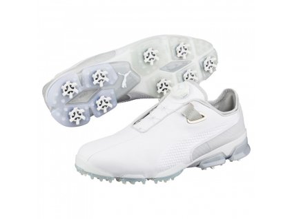 Puma TT Ignite Premium DISC pánské golfové boty bílé