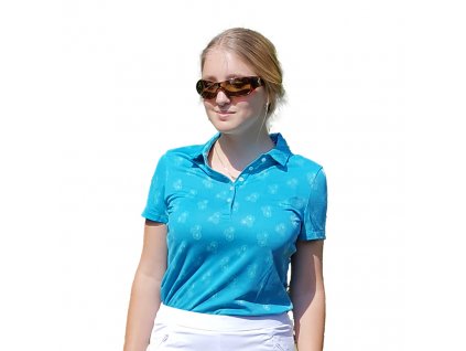 Puma Burst Into Bloom dámské golfové tričko modré