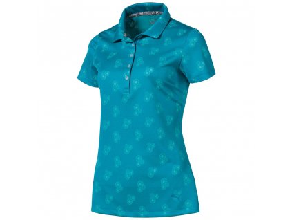 Puma Burst Into Bloom dámské golfové tričko modré