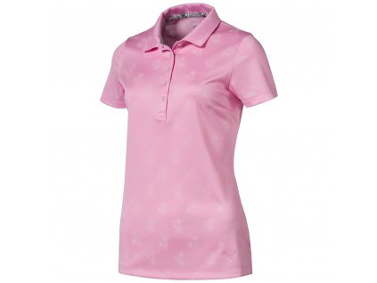 Puma Burst Into Bloom dámské golfové tričko růžové