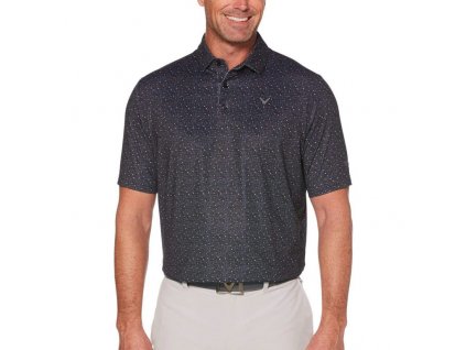 Callaway pánské golfové tričko Mini Textured Prin antracit