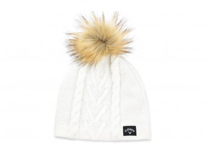 Callaway dámská zimní beanie pom pom bílá