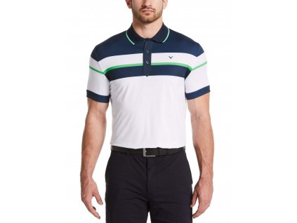 Callaway pánské golfové tričko s pruhy bílé