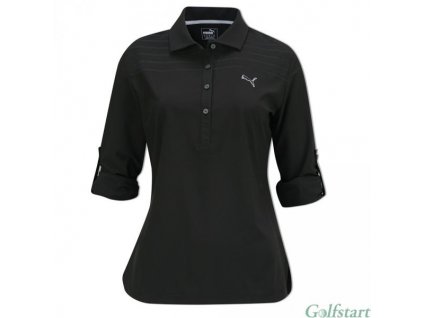 Puma Sport Woven dámské golfové tričko s dlouhým rukávem černé