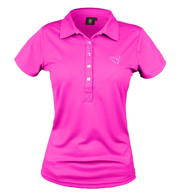 Tony Trevis dámské golfové tričko Swarovski elements - pink M