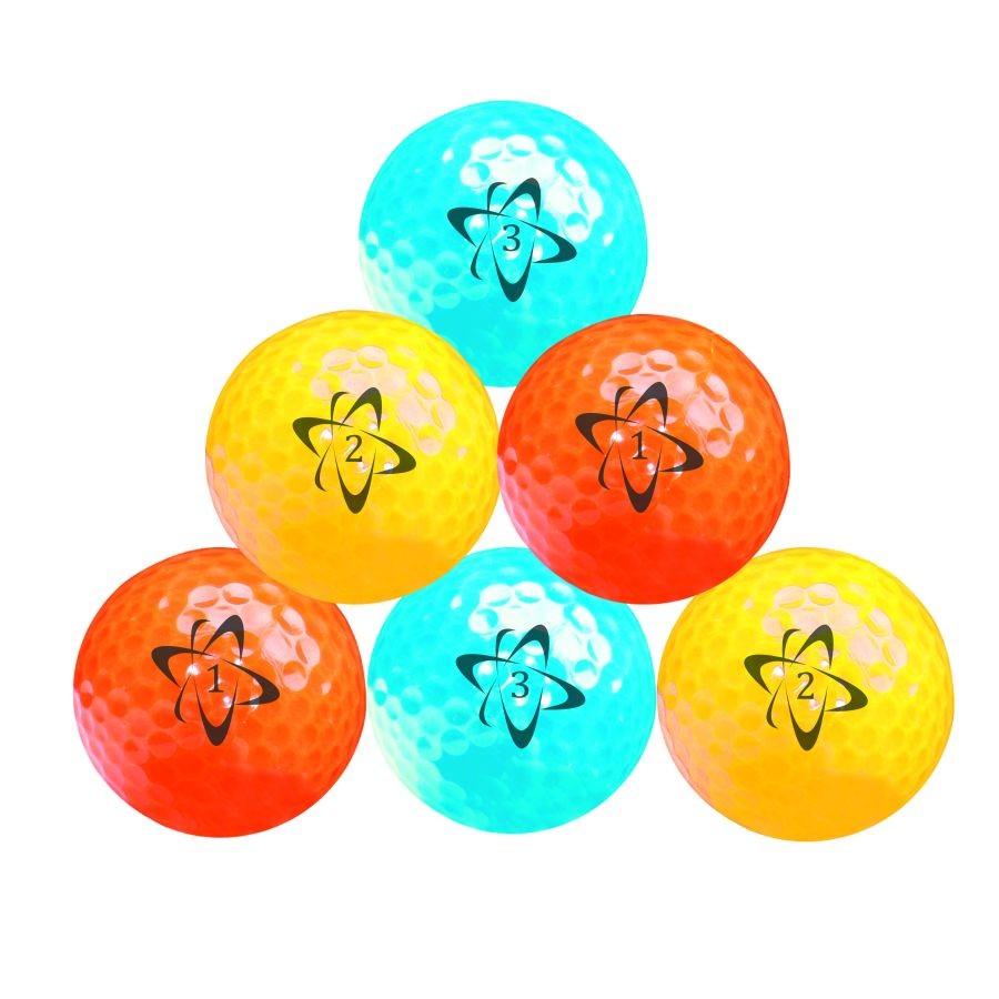 Longridge Atomic HI-VIS neon golfové míčky 6 ks