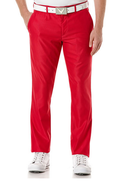 Callaway Corded Tech Pant pánské golfové kalhoty červené 34/34