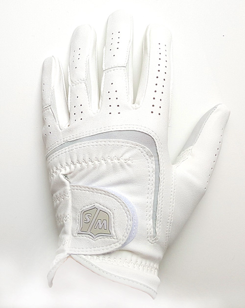 Dámská golfová rukavice Wilson Staff Grip plus bílá Levá-L