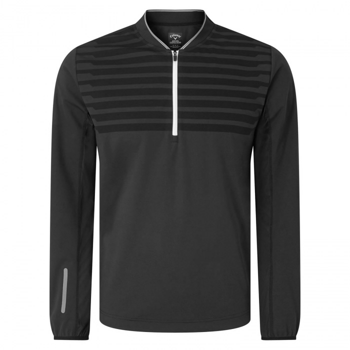 Callaway 1/4 Zipped Ribbed pánská golfová funkční bunda černá S