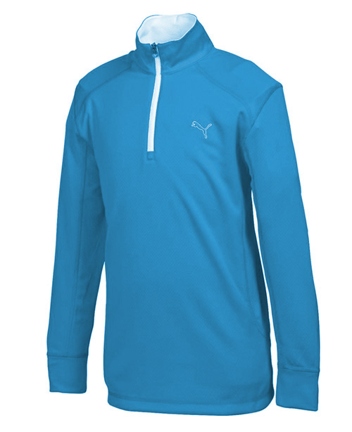 Puma Junior LS 1/4 Zip Top termo mikina modrá 140