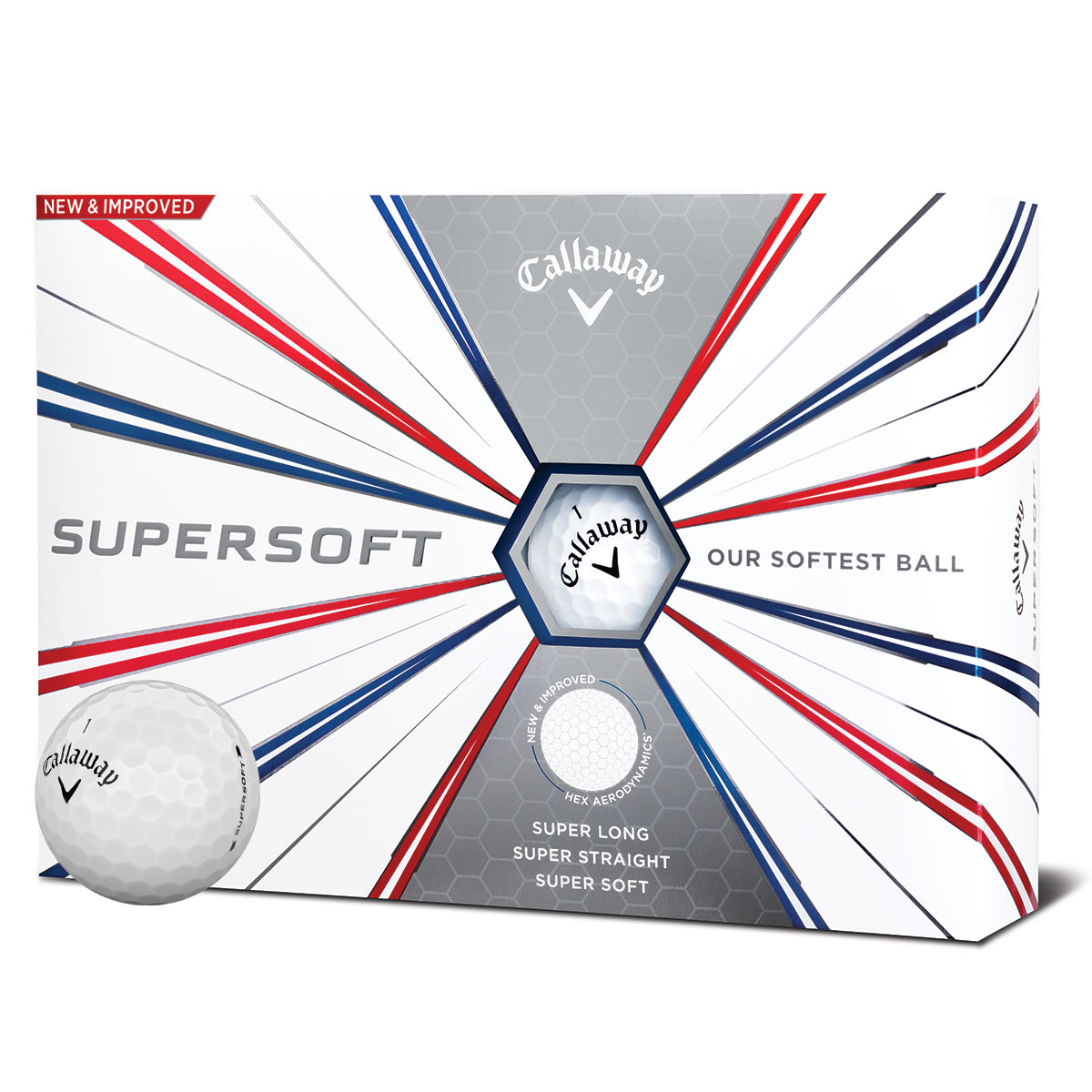 Callaway Supersoft golfové míče bílé 12 ks