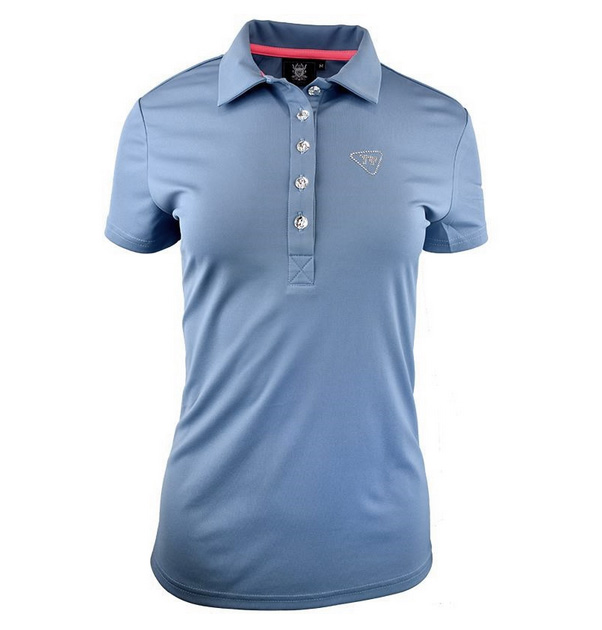 Tony Trevis dámské golfové tričko Swarovski elements - šedé M