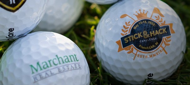 Potisk golfových míčků