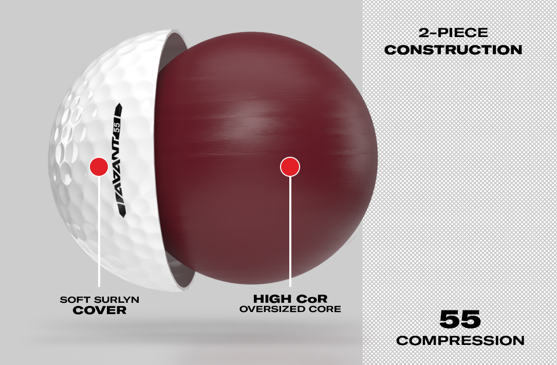 avant-55-golf-ball-low-compression-soft-oncore-golf-technology