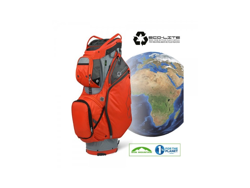 76 sun mountain 2021 ecolite cart bag orange sun mountain