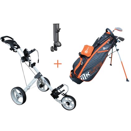 Dětská železa značky MKids Golf pro děti s výškou kolem 145cm (9 11 let). Obsahují odlehčené shafty speciálně pro dětský švih, barevně sladěné gripy a vysoce kvalitní hlavy z nerezové oceli. (20)