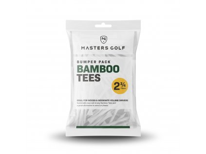 Masters bamboo bumper tees dřevěná golfová týčka 2 3/4 70mm bílá 110 kusů