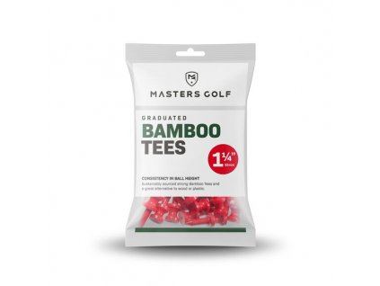 Masters bamboo odstupňovaná golfová týčka 1 1/4 50 kusů červená