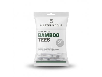Masters bamboo odstupňovaná golfová týčka 2" 25 kusů bílá