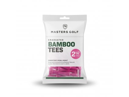 Masters bamboo odstupňovaná golfová týčka 2 1/4" 25 kusů růžová