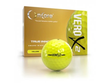 OnCore VERO X2 Tour Performance golfové míčky žluté 12ks