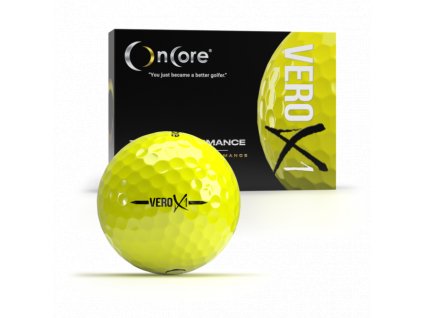 OnCore VERO X1 golfové míčky žluté 12ks