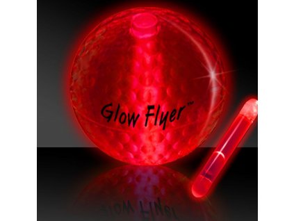 Glow Flyer Ball  svítící golfový míček červený