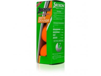 Srixon Soft Feel golfové míčky oranžové 3ks