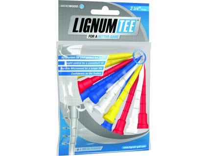 Plastová týčka Lignum Tee, délka  72mm, 12 kusů, mix barev