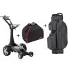 Stewart Q Follow elektrický golfový vozík černý +Stewart Golf taška na vozík + Stewart Golf Nero golfový cart bag