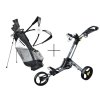 Golfový set kompletní Masters pánský pravý, graphitový + skladný ruční golfový vozík iCart Go