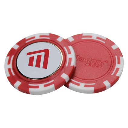 Żetony do pokera Masters z 1993 r., 2 szt., czerwone, Masters