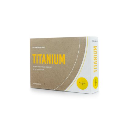Piłki golfowe Masters Prisma Titanium 2-warstwowe, żółte, 12 szt.