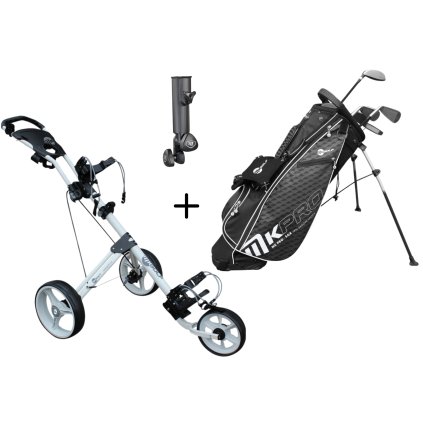 Kije golfowe MKids dla dzieci o wzroście około 145 cm (9-11 lat). Charakteryzują się lekkimi trzonkami zaprojektowanymi specjalnie do dziecięcych swingów, dopasowanymi kolorystycznie uchwytami i wysokiej jakości główkami ze stali nierdzewnej. (25)
