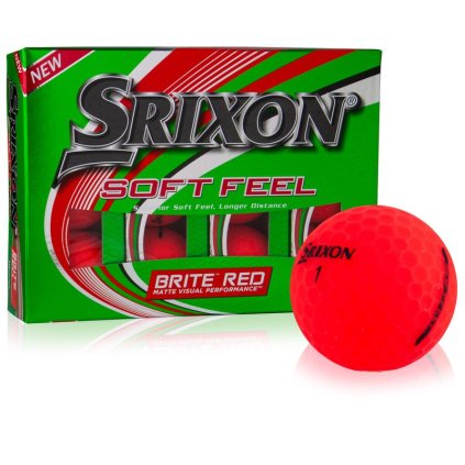 Srixon Soft Feel z nadrukiem czerwonej piłki golfowej
