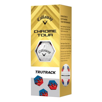 Piłki golfowe Callaway Chrome Tour TruTrack białe