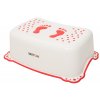 B2241 Step stool with rubbers, 45 white red high
