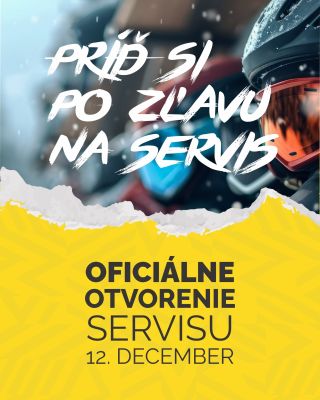 ⛷️ Pozývame vás na OFICIÁLNE OTVORENIE našej rozšírenej predajne GoPeak! Pri tejto príležitosti máme pre každého...