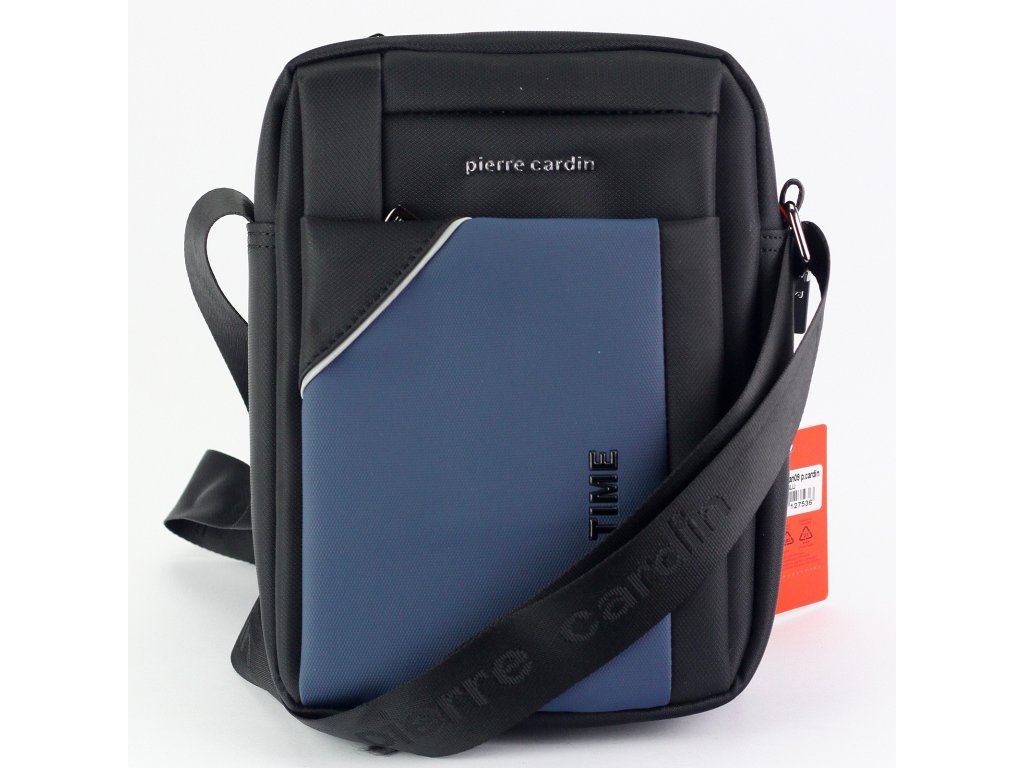 Pánská crossbody z polyesteru Pierre Cardin 2011 ALAN09 - černá/modrá