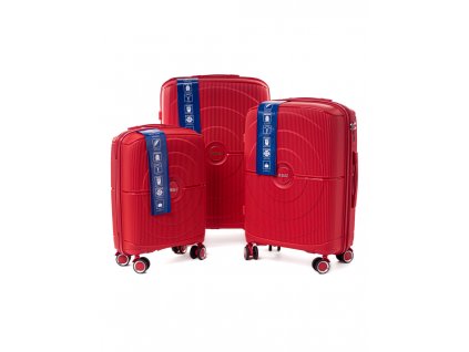 Sada cestovních kufrů RGL - PP4 – červená