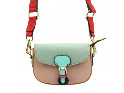 Dámská kožená menší crossbody kabelka Luka 20-034 MN MULTI-2 vícebarevná