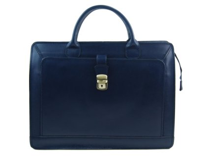 Aktovka kožená Franky C306- tmavě modrá