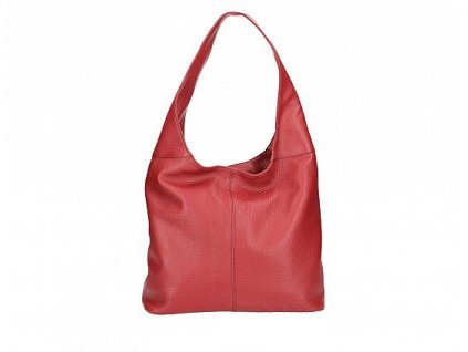 Dámská kožená exkluzivní kabelka GORA S7143  - červená